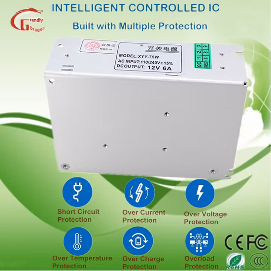 High Performance CV Enclosed Type Nes-75-24 75W 24V 3.2A AC to DC Power Supply for Access Control